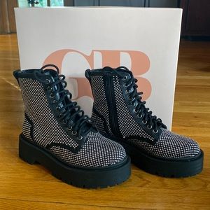 Gianni Bini Non-Stop Black Studded Platform Boots